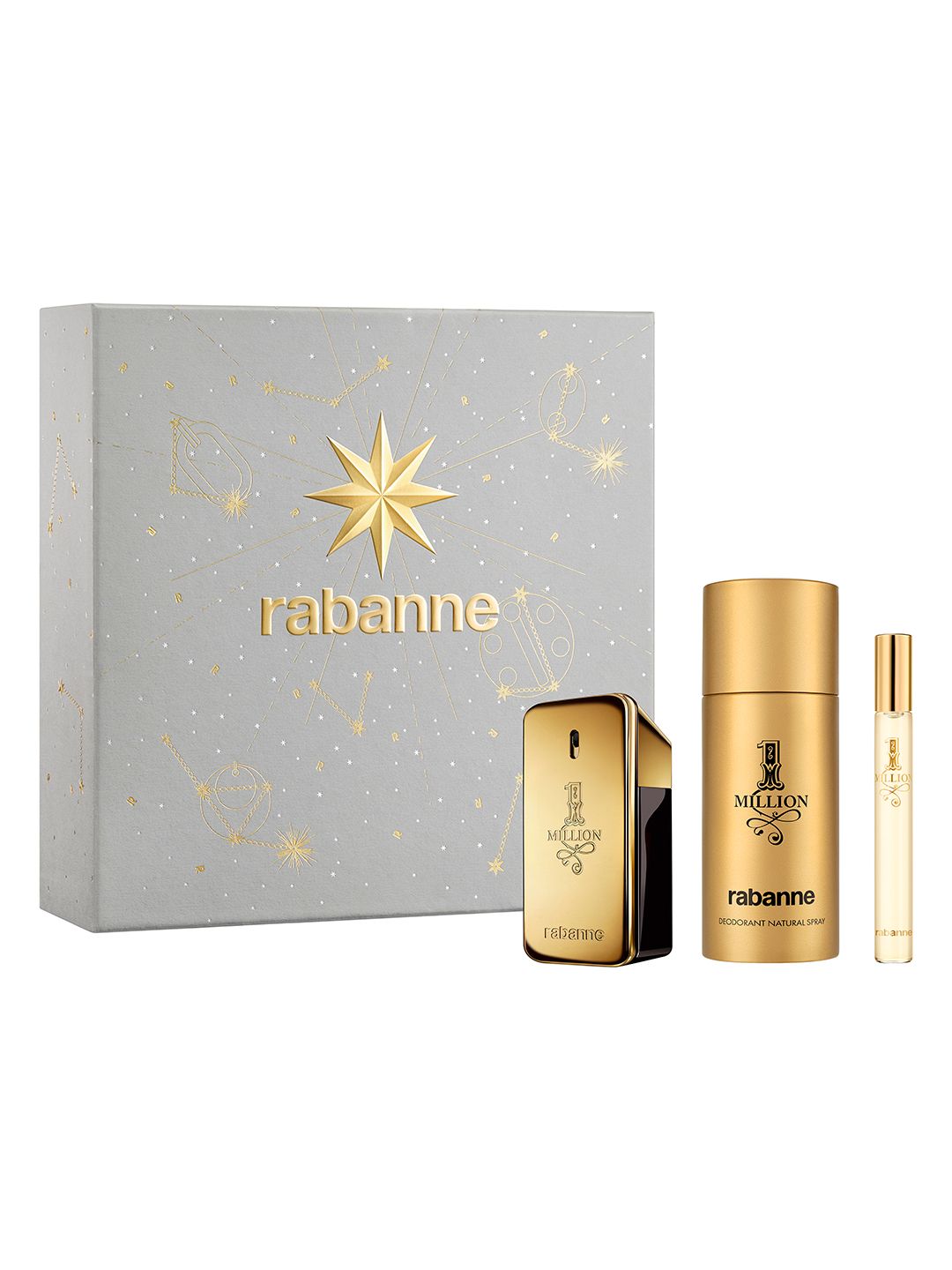 Paco Rabanne Men 1 Million Fragrance Set - EDT 50ml + Deo 150ml + Megaspritzer 10ml