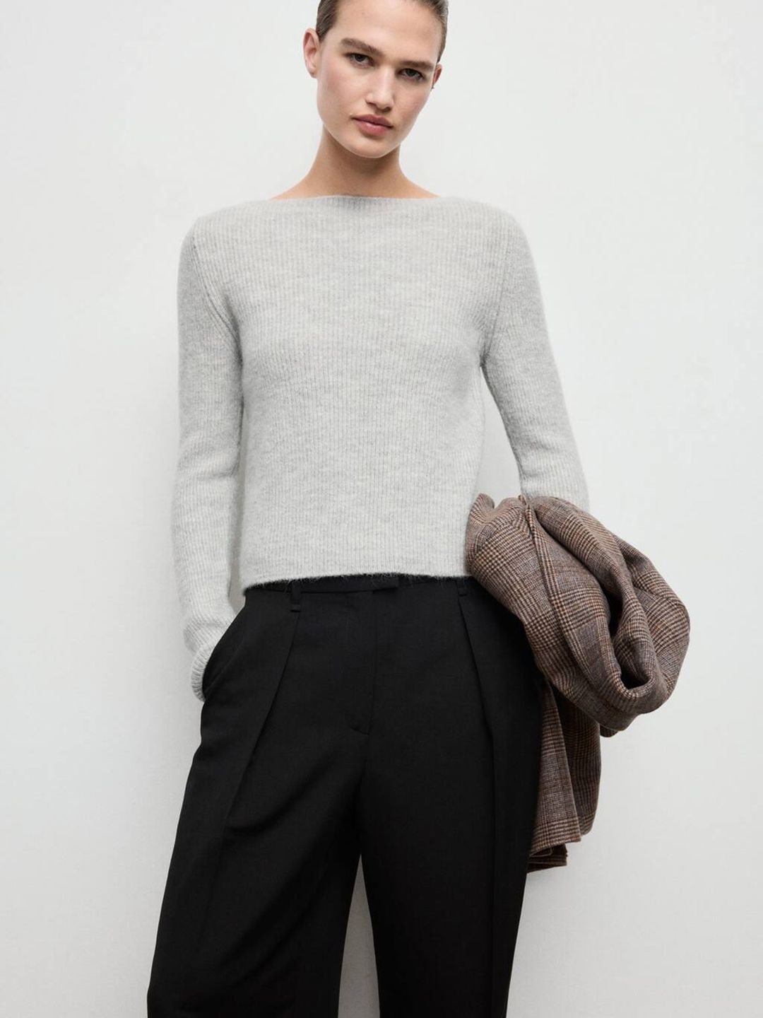 MANGO Boat Neck Ribbed Pullover-picture-40