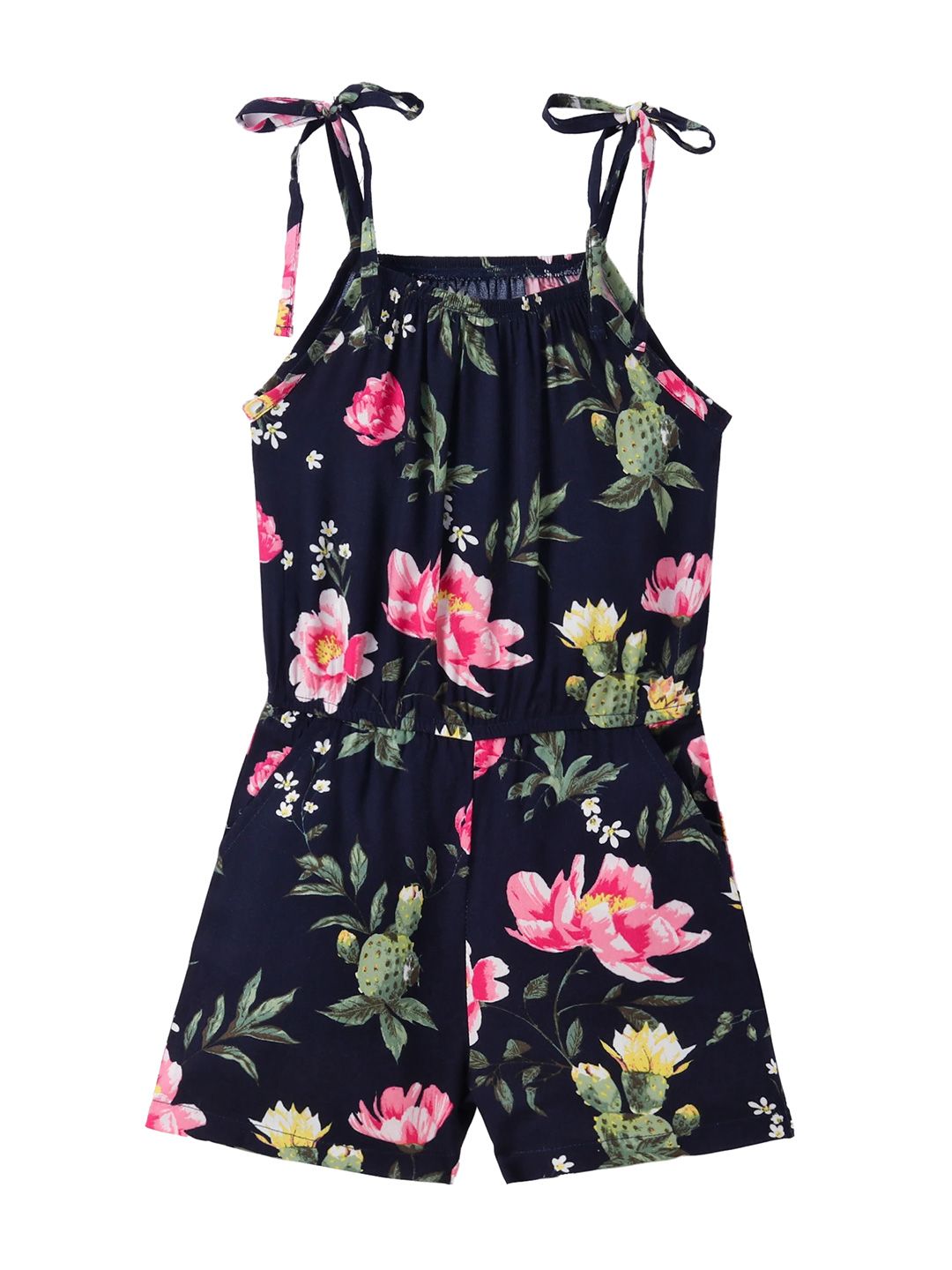 CrayonFlakes Girls Floral Printed Jumpsuit-picture-12