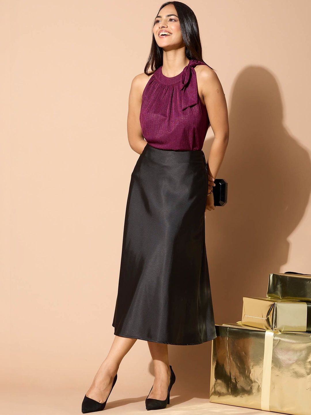 SALT ATTIRE A-Line Midi Skirt-picture-24