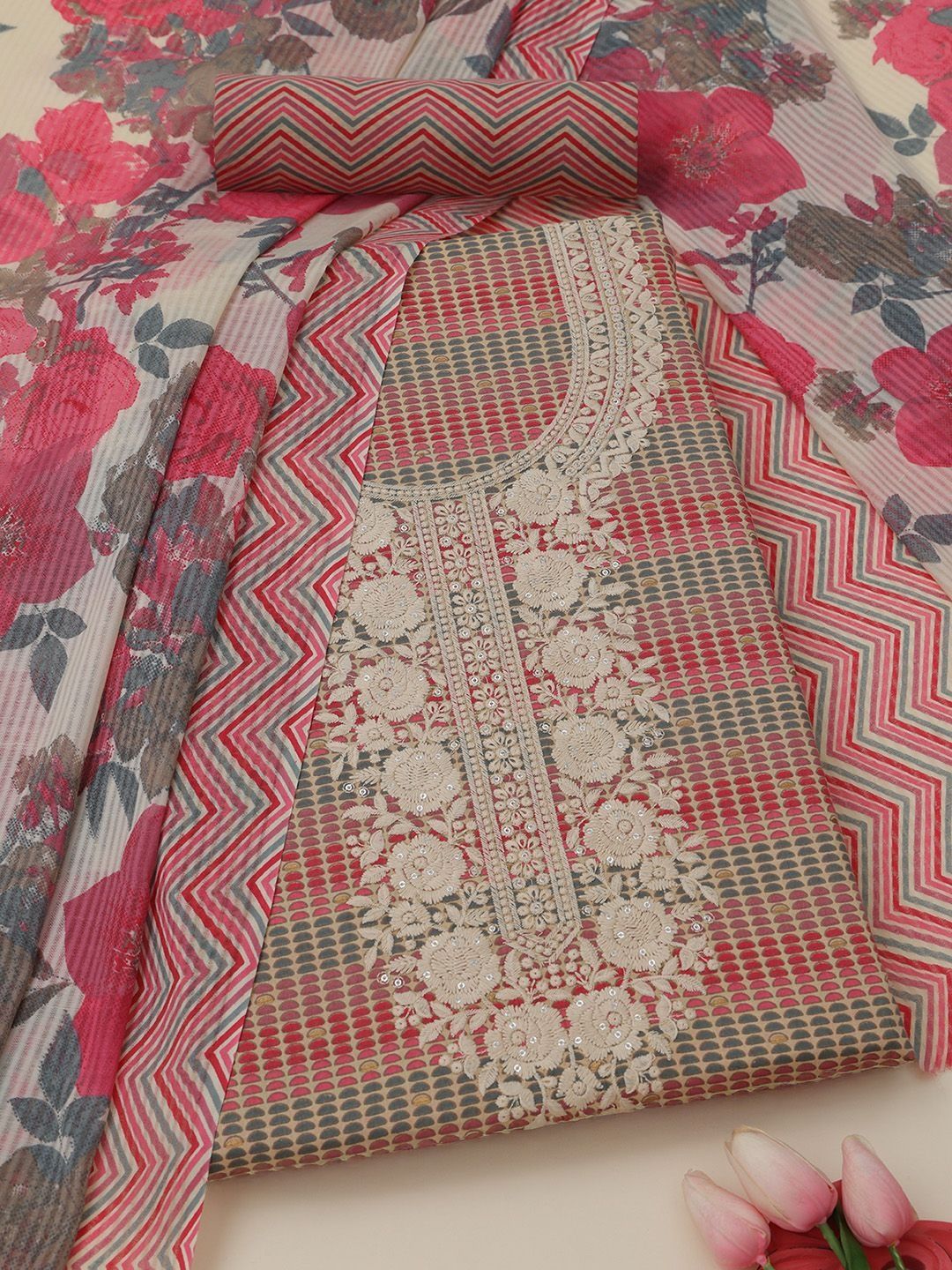 Soch Embroidered Unstitched Dress Material