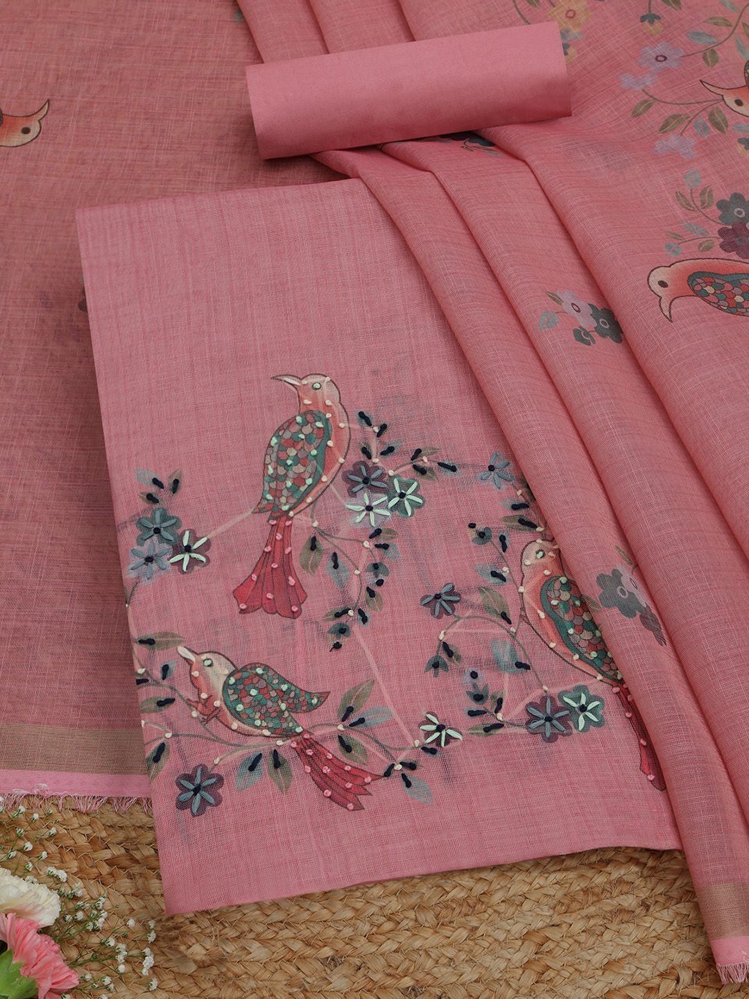Soch Printed Pure Cotton Unstitched Dress Material-picture-34