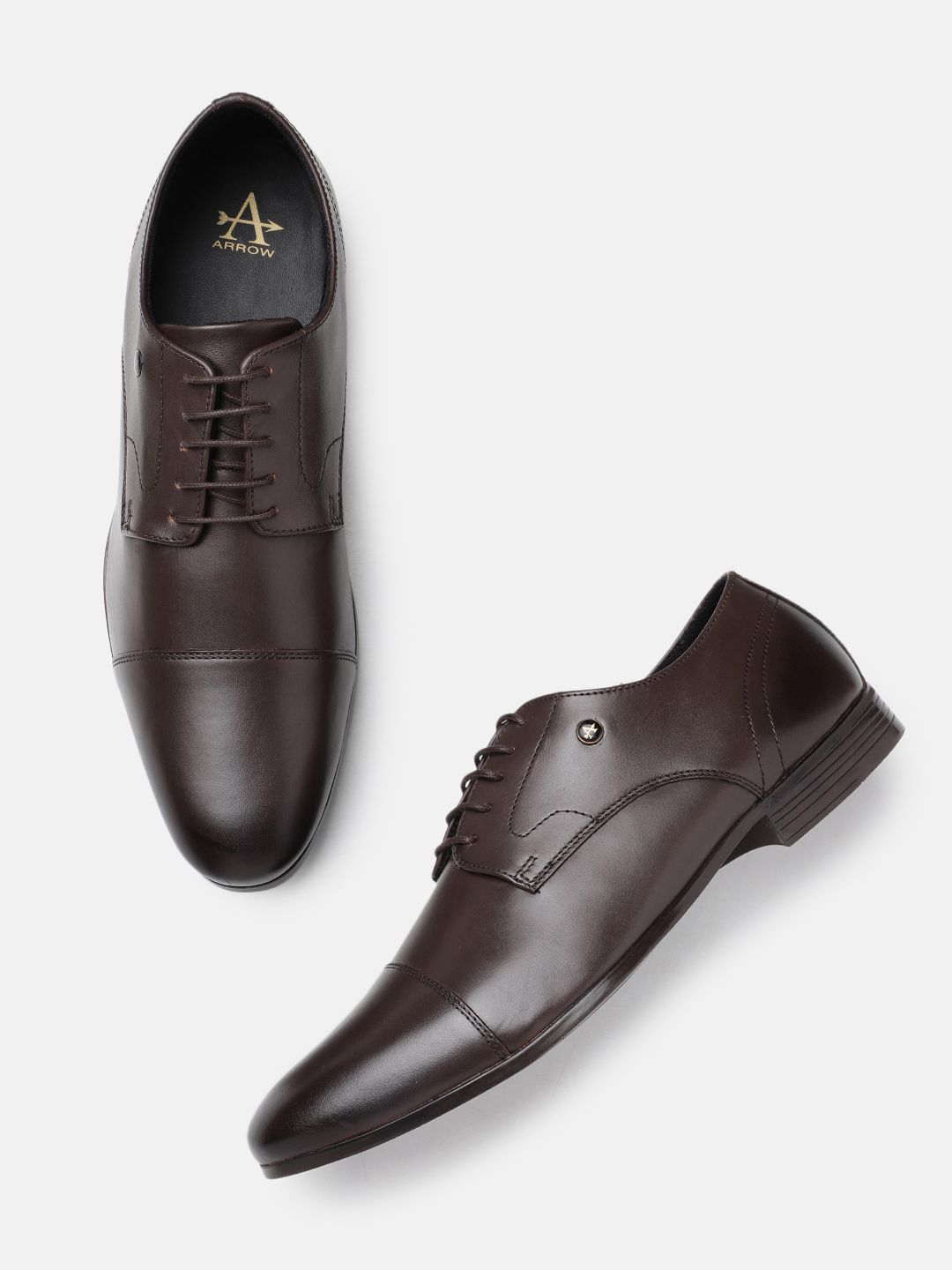 Arrow Men Pointed-Toe Formal Leather Derbys-picture-17