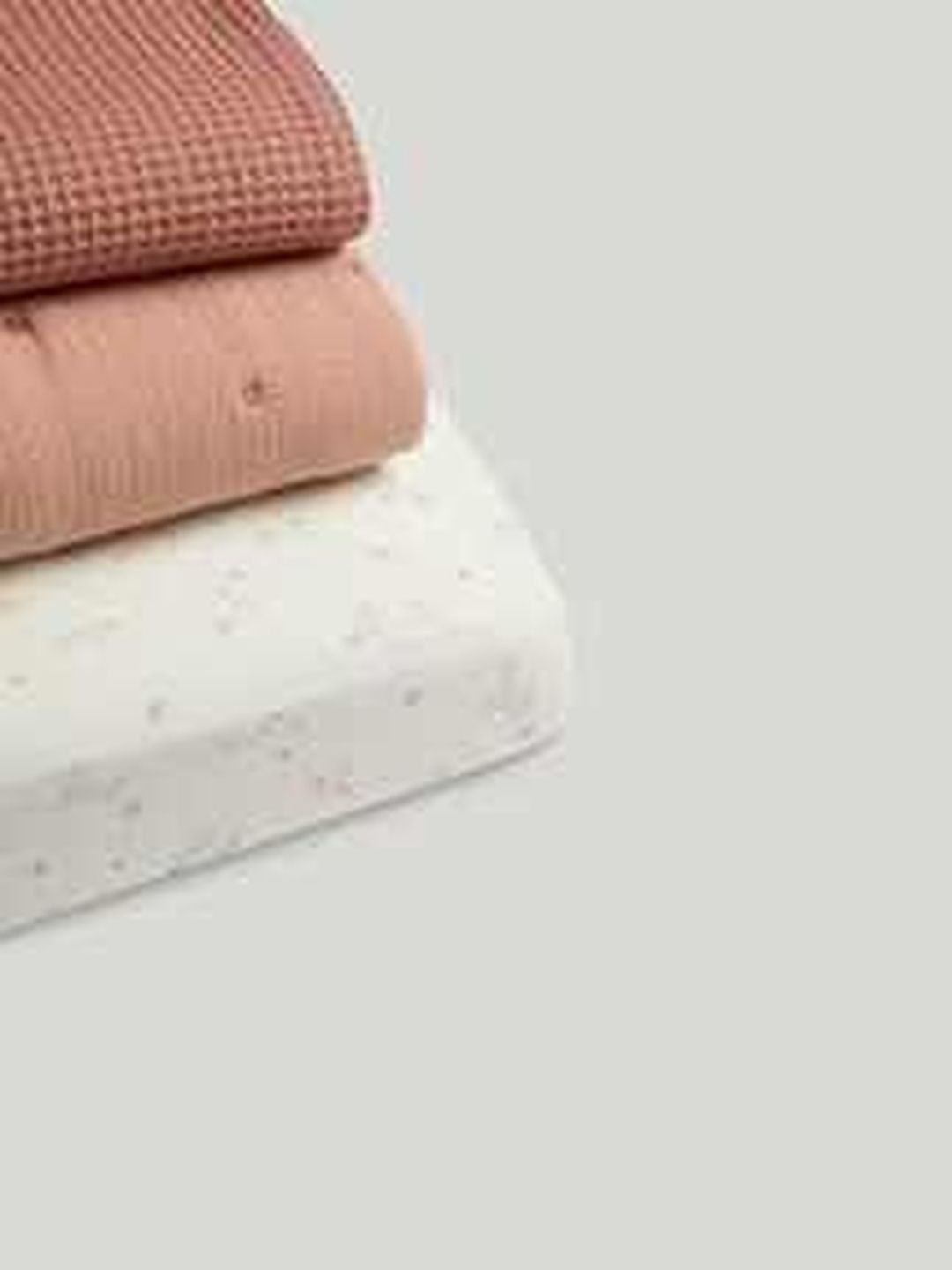 mothercare Girls Brown & White Checked Cotton 3 Piece Crib Regular Bedding Set-image-47