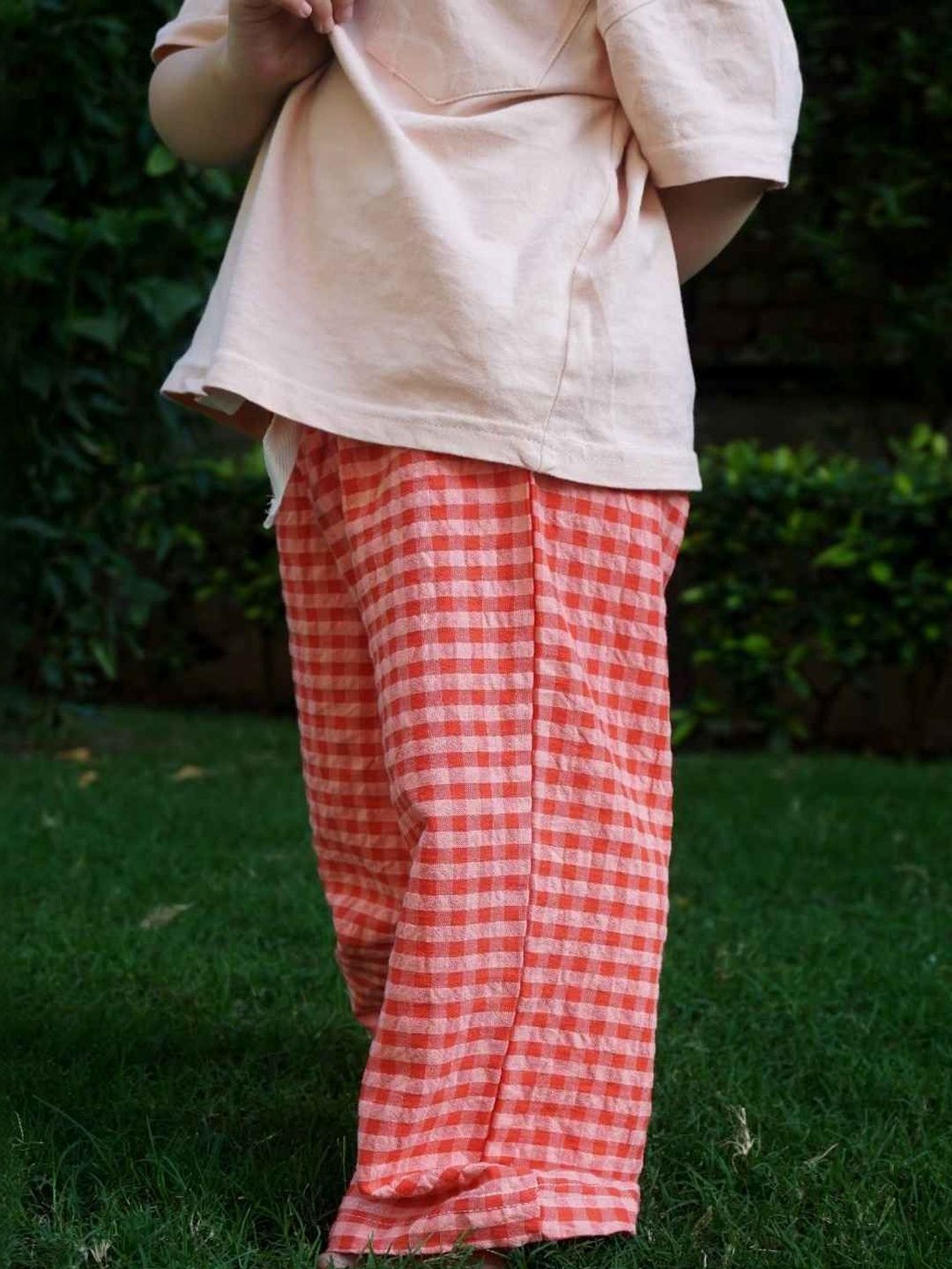 Gozi Kids Checked Mid-Rise Lounge Pants