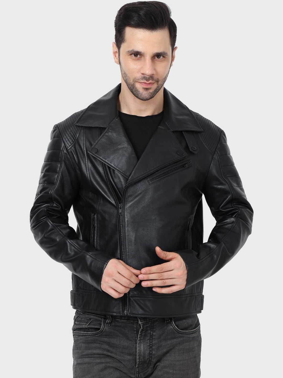 Justanned Men Leather Biker Jacket-picture-23