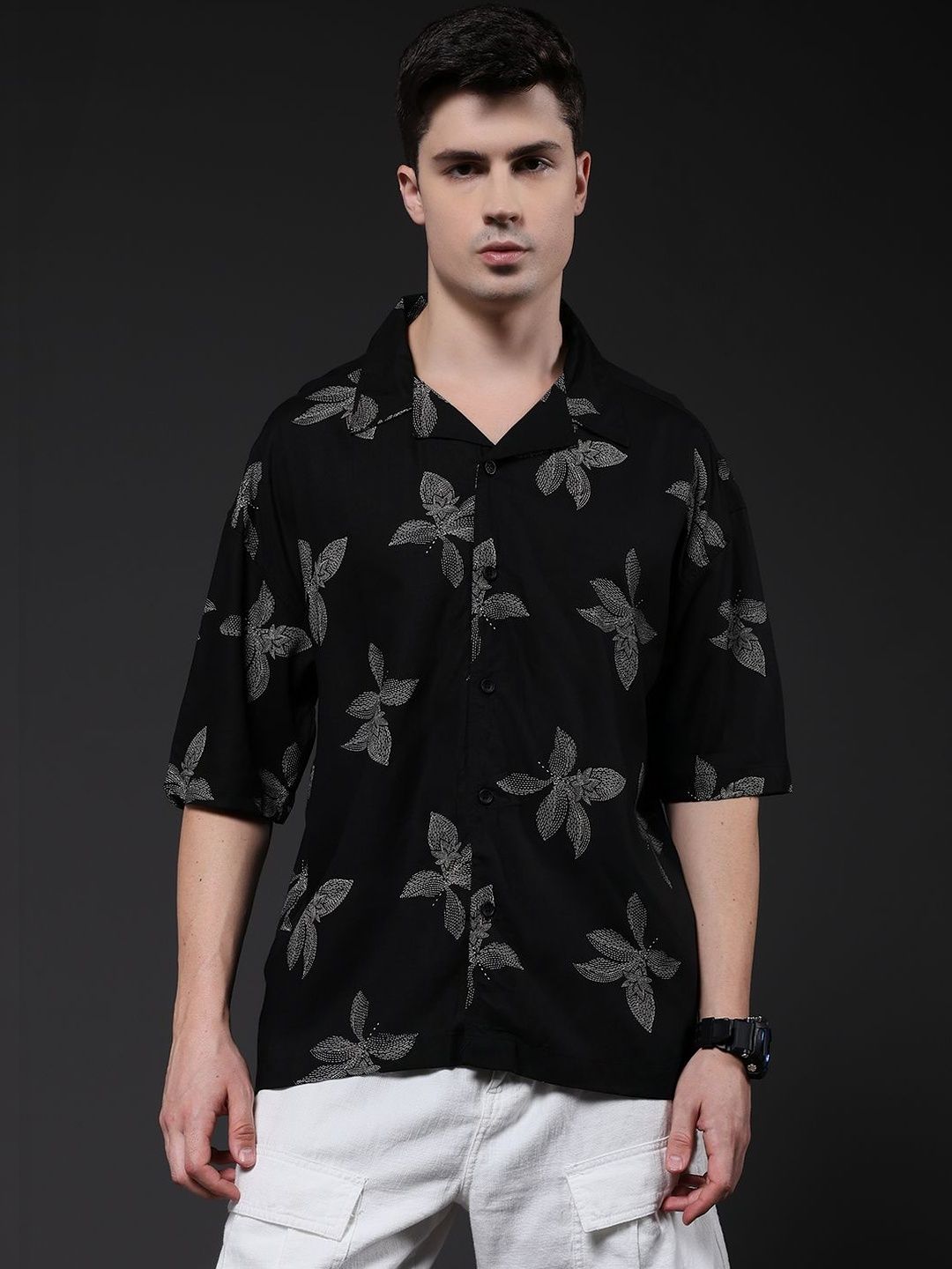 PRONK Men Standard Floral Printed Casual Shirt-picture-14