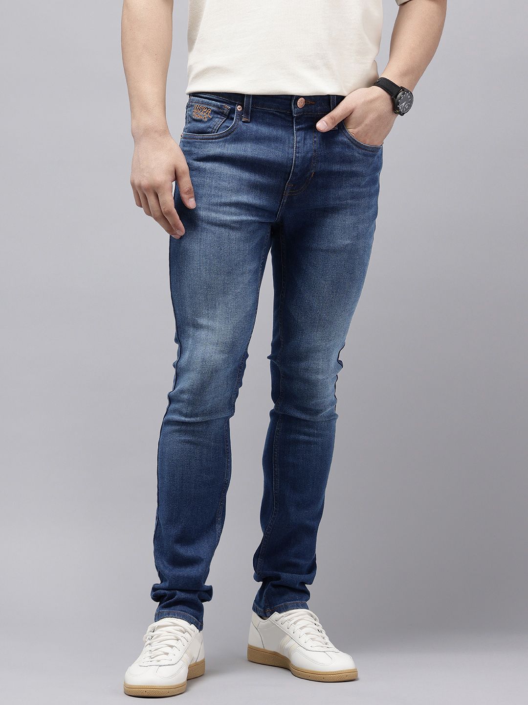 U.S. Polo Assn. Denim Co. Men Regallo Skinny Fit Heavy Fade Stretchable Jeans-picture-33
