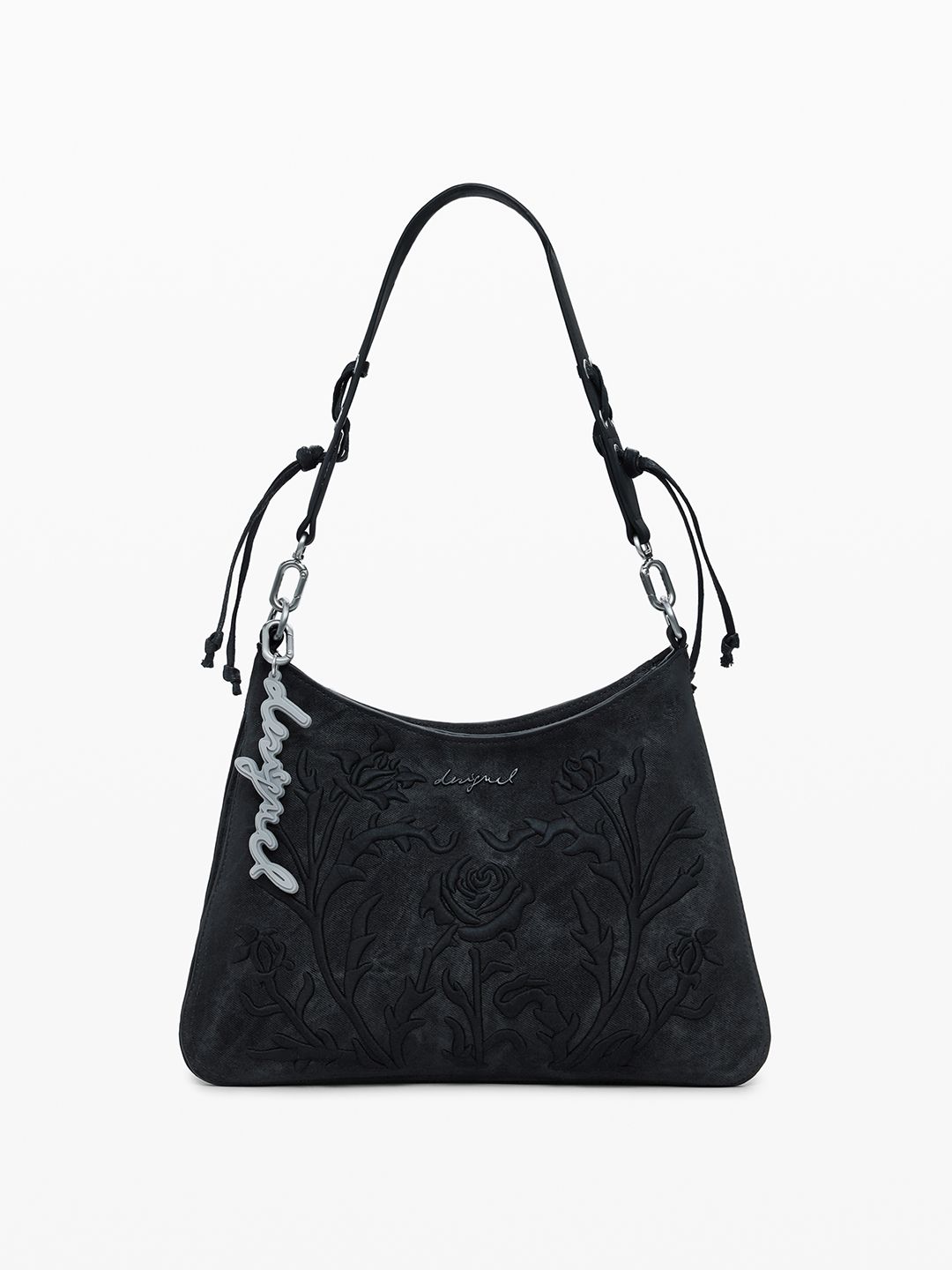 Desigual Floral Embroidered Structured Shoulder Bag-picture-23