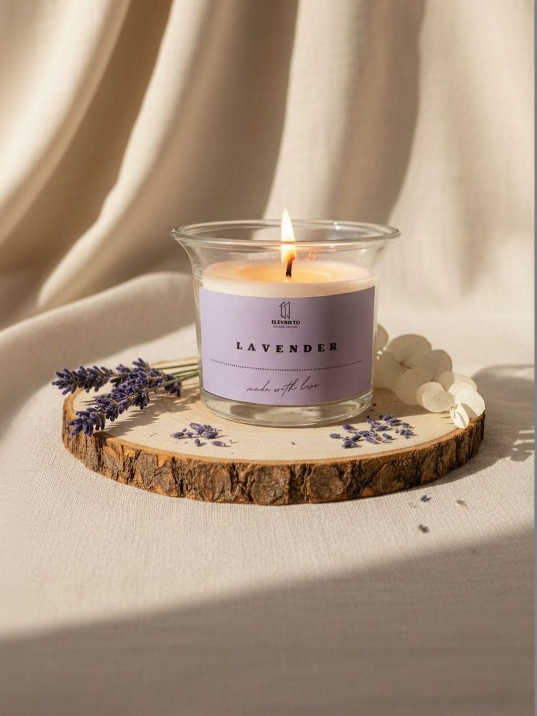 Eleven To Eleven Decor Lavender & White 1 pieces Jar Candle-image-10