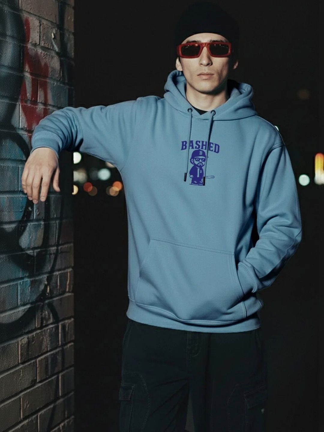 VEIRDO Men Printed Hooded Sweatshirt-picture-21