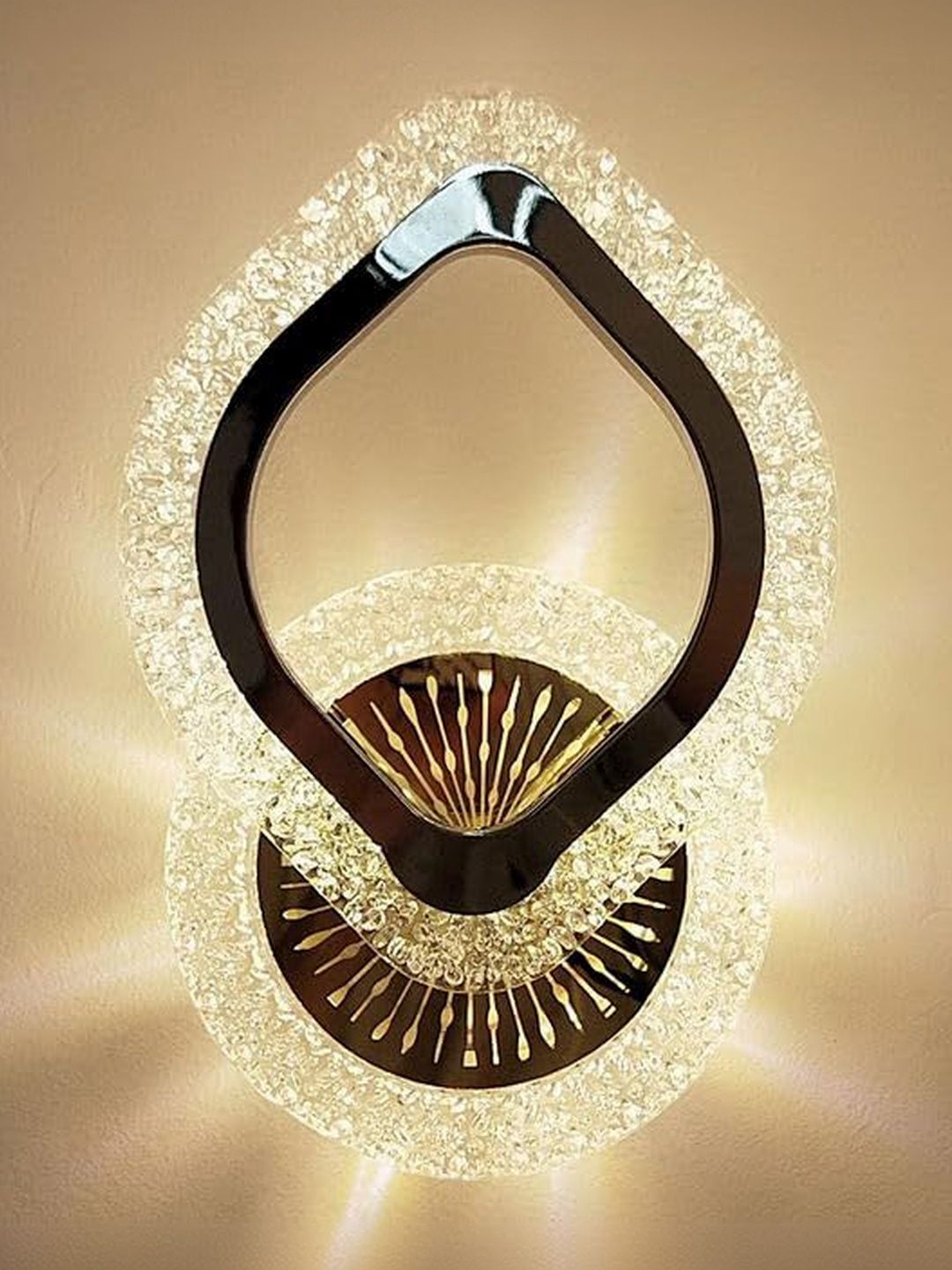 GAUVIK Gold-Toned & White Textured Acrylic Contemporary Abstract Shaped Shaped Wall Lamp-image-17