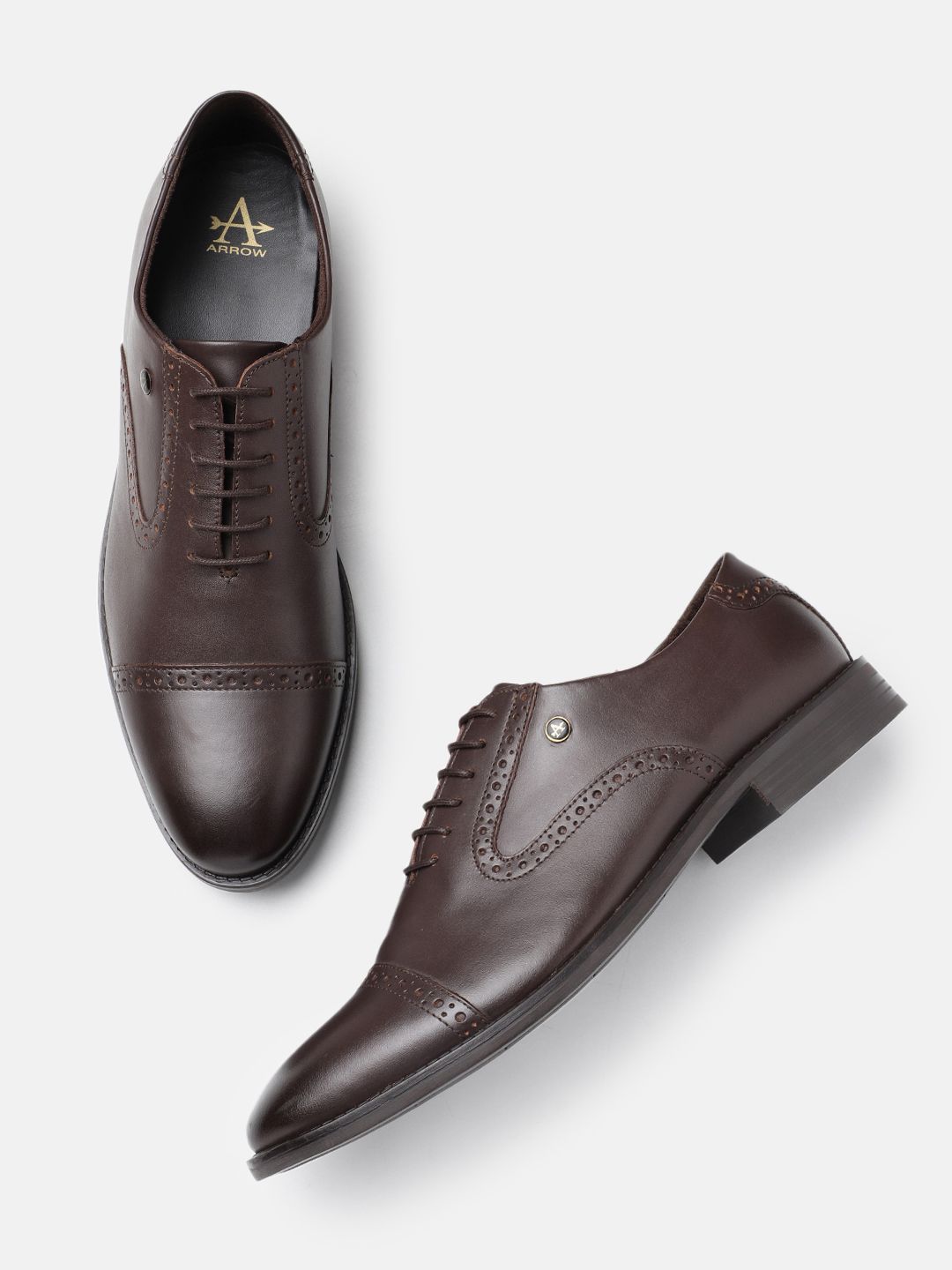 Arrow Men Textured Formal Leather Oxfords-picture-24