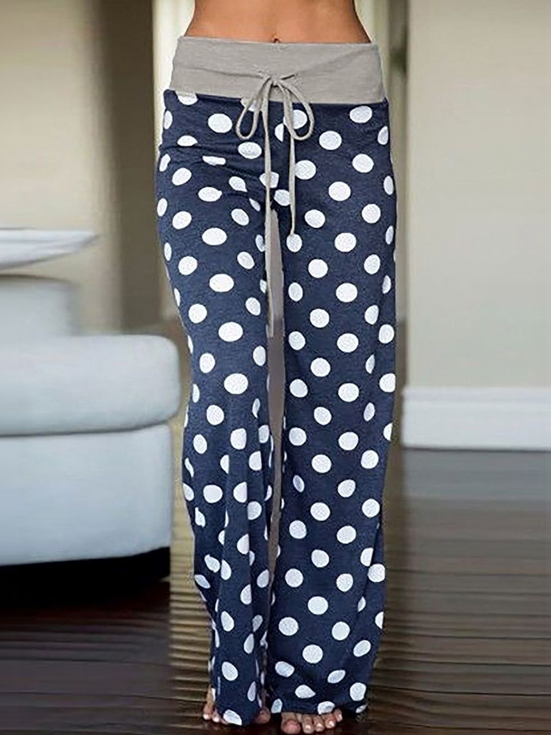 LULU & SKY Women Polka Dot Printed High-Rise Trousers-picture-29