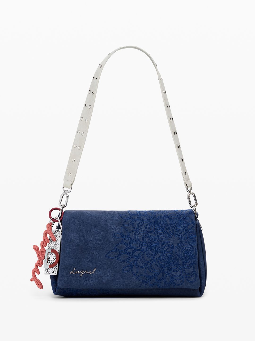 Desigual Floral Embroidered Structured Shoulder Bag-picture-27
