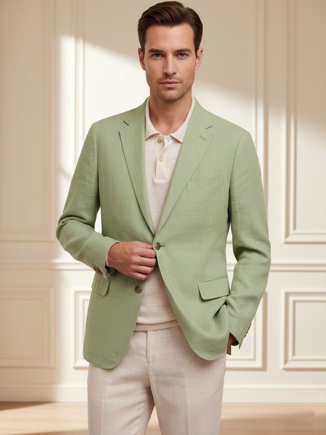 INVICTUS Notched Lapel Long Sleeves Single Breasted Blazer-picture-13