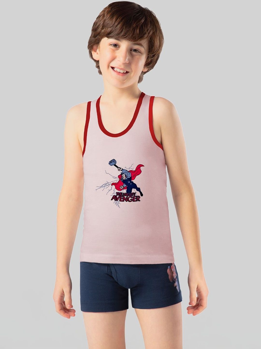 AMUL COMFY Boys Pack Of 5 Avengers Printed Pure Cotton Assorted Innerwear Vests-picture-56
