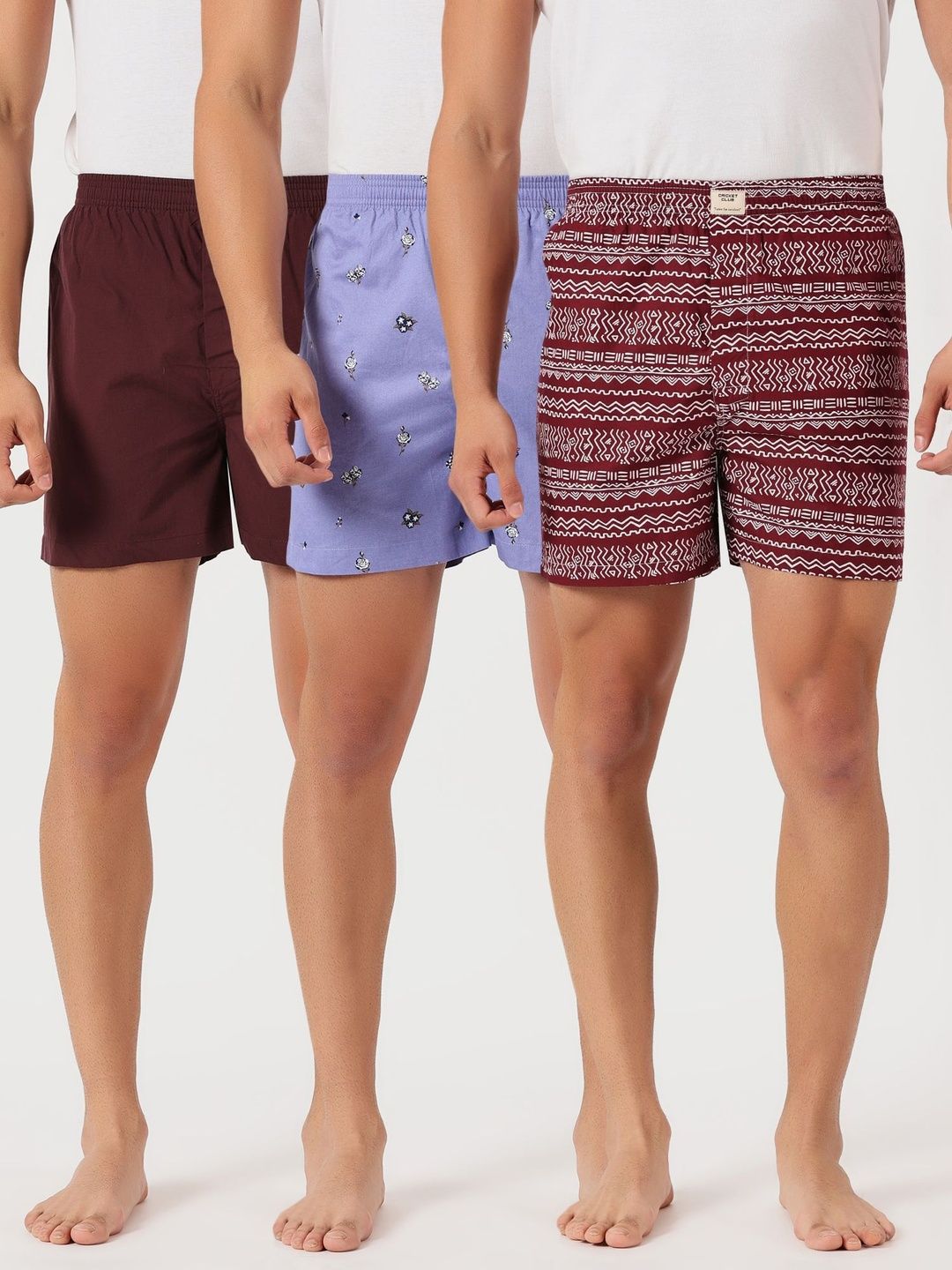 Thomas Scott Men Pack Of 3 Printed Pure Cotton Boxers-picture-11