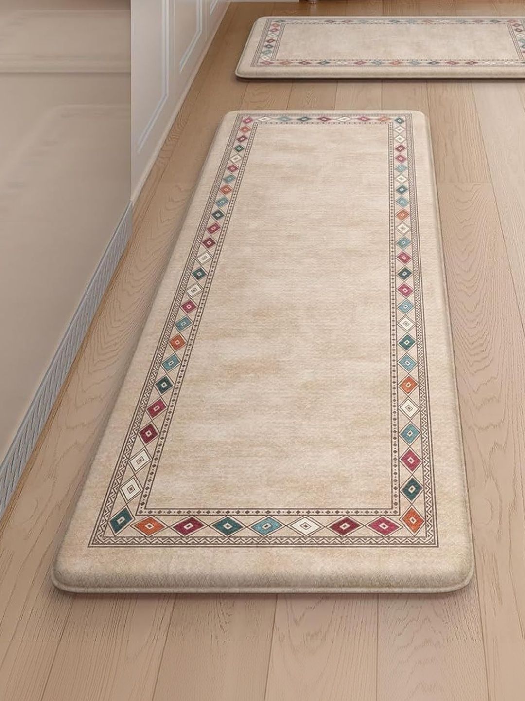 Deoxys Beige & Red Printed Floor Mats-image-30