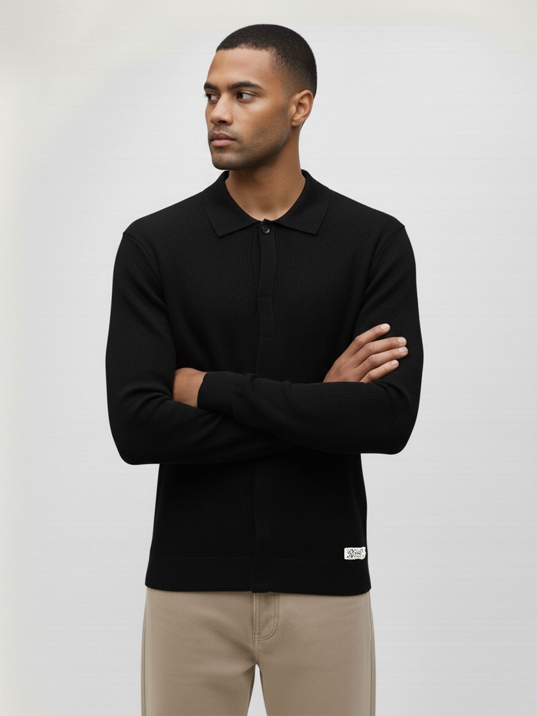 Mr Bowerbird Polo Collar Knitted Pullover-image-35