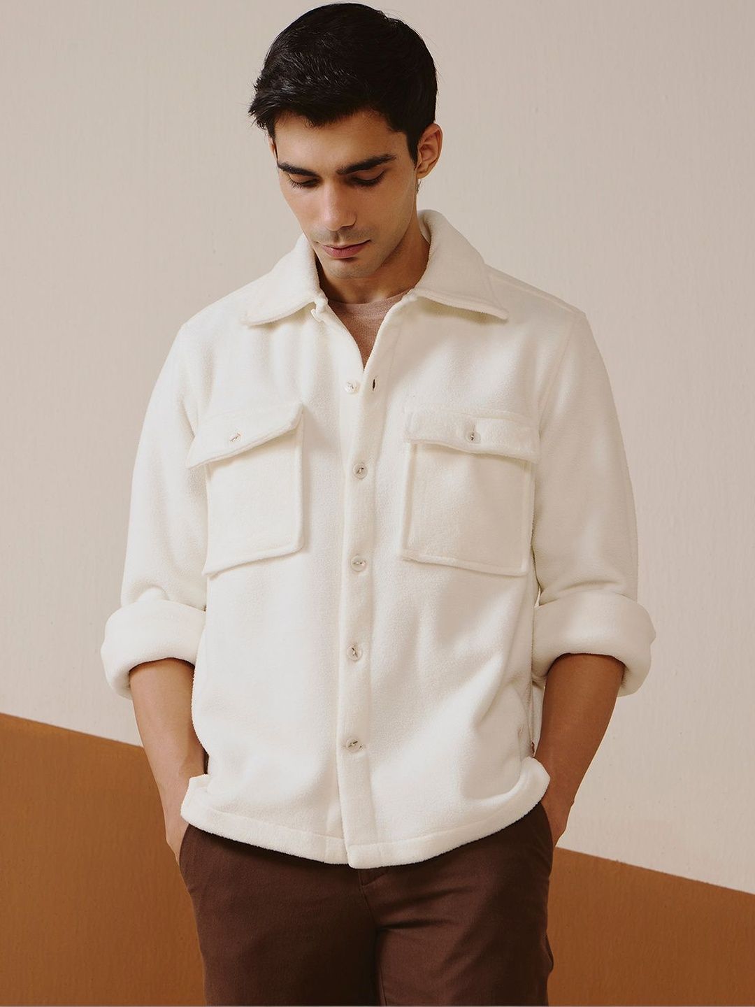 Andamen Men Fleece Fabric Regular Fit Casual Shirt-picture-11