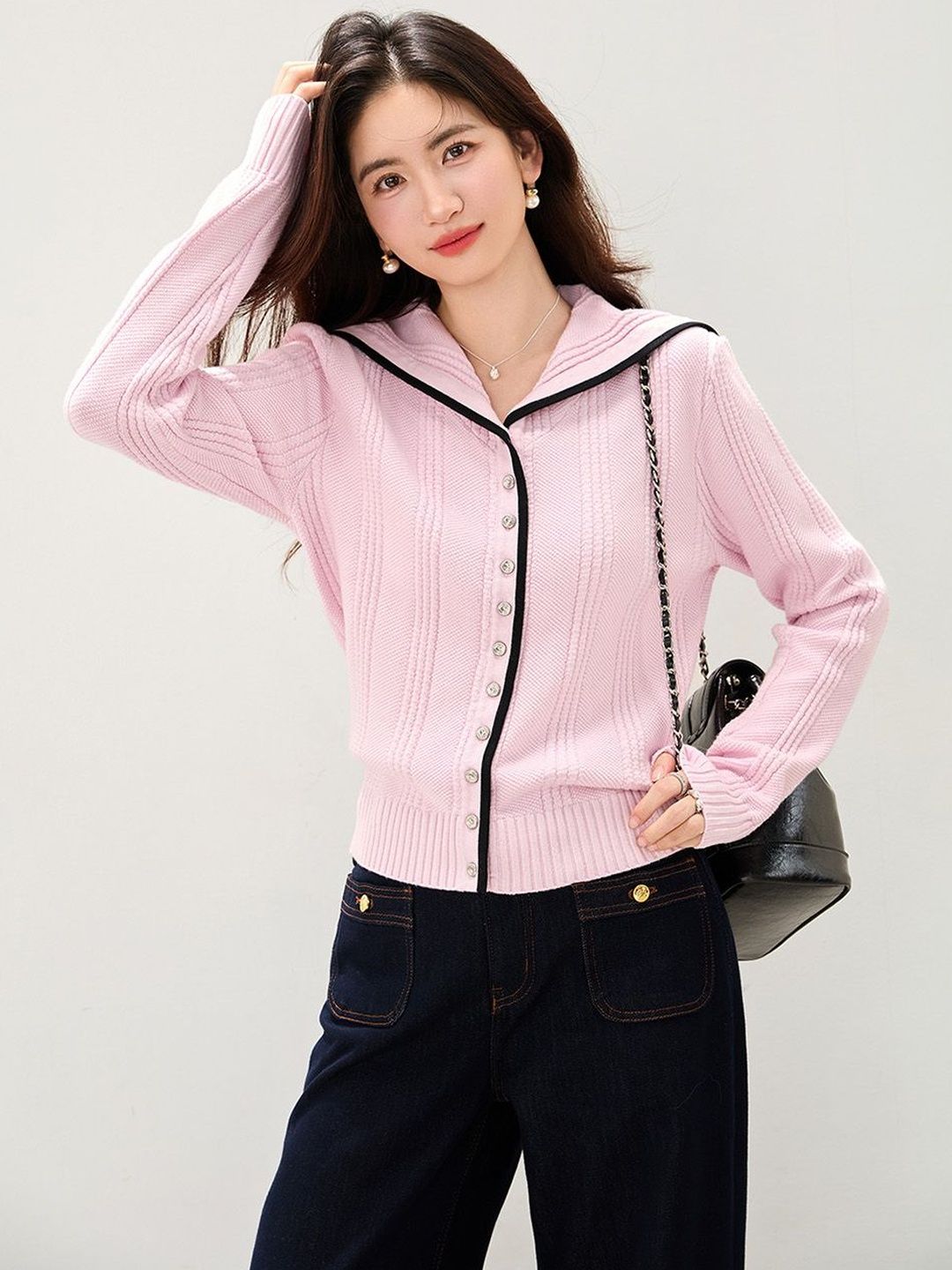 JC Collection Women Ribbed Cardigan-picture-11