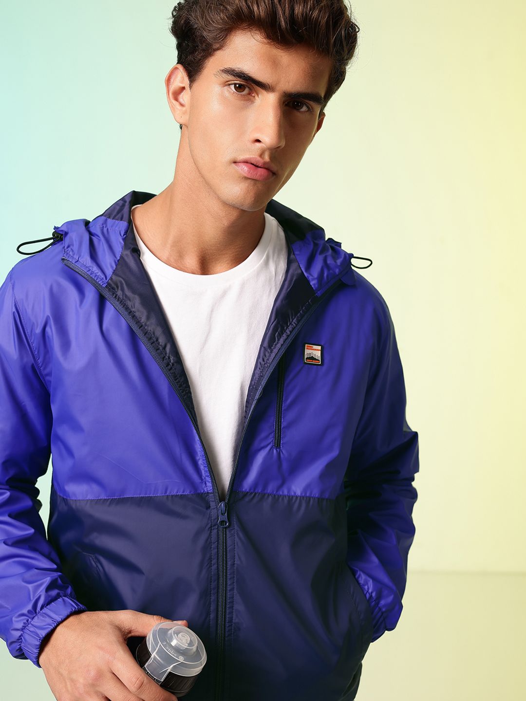 HRX by Hrithik Roshan Colourblocked Hooded Rapid-Dry Outdoor Sporty Jacket-picture-31