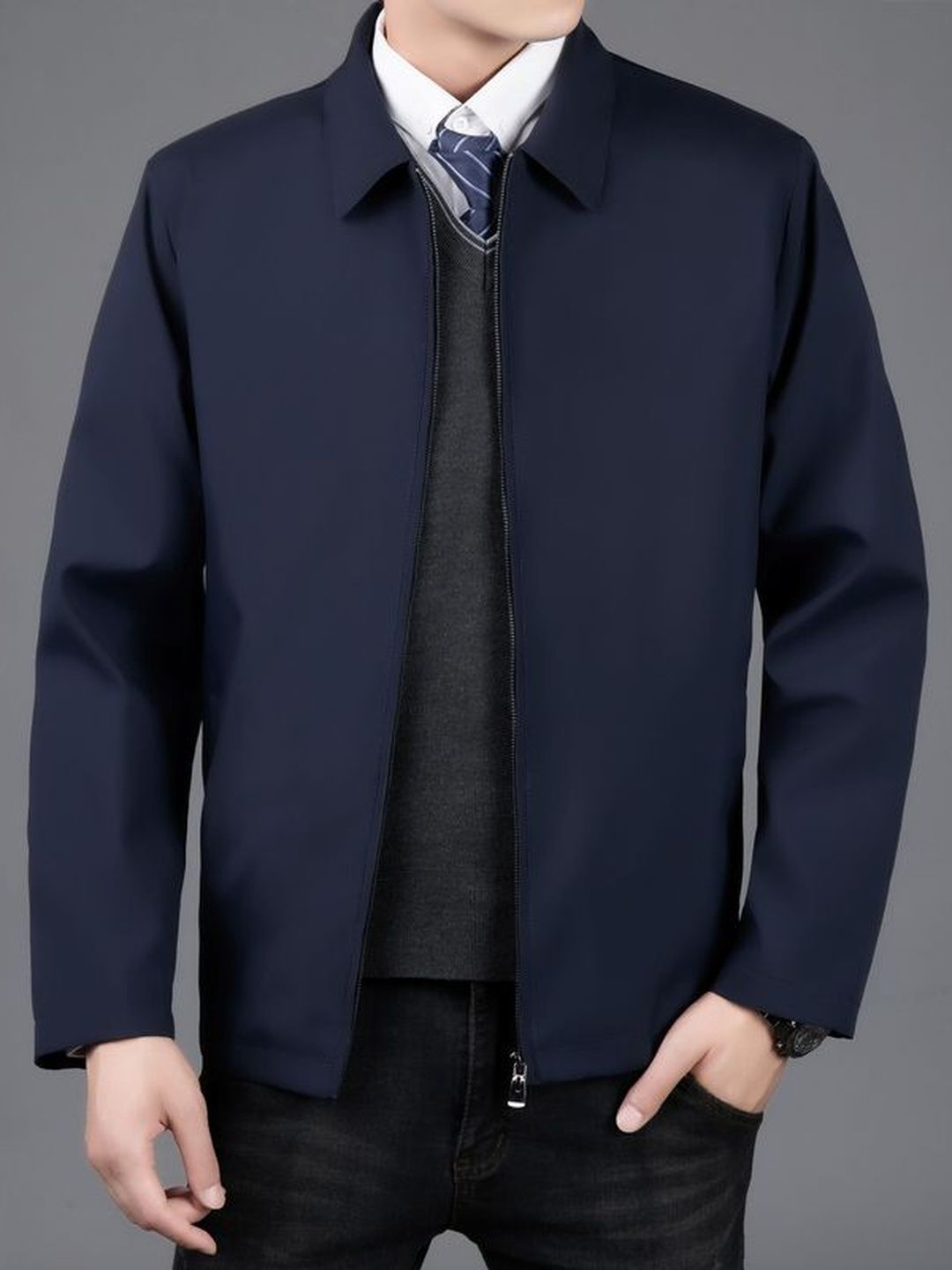 StyleCast x Revolte Spread Collar Long Sleeves Tailored Jacket-picture-10