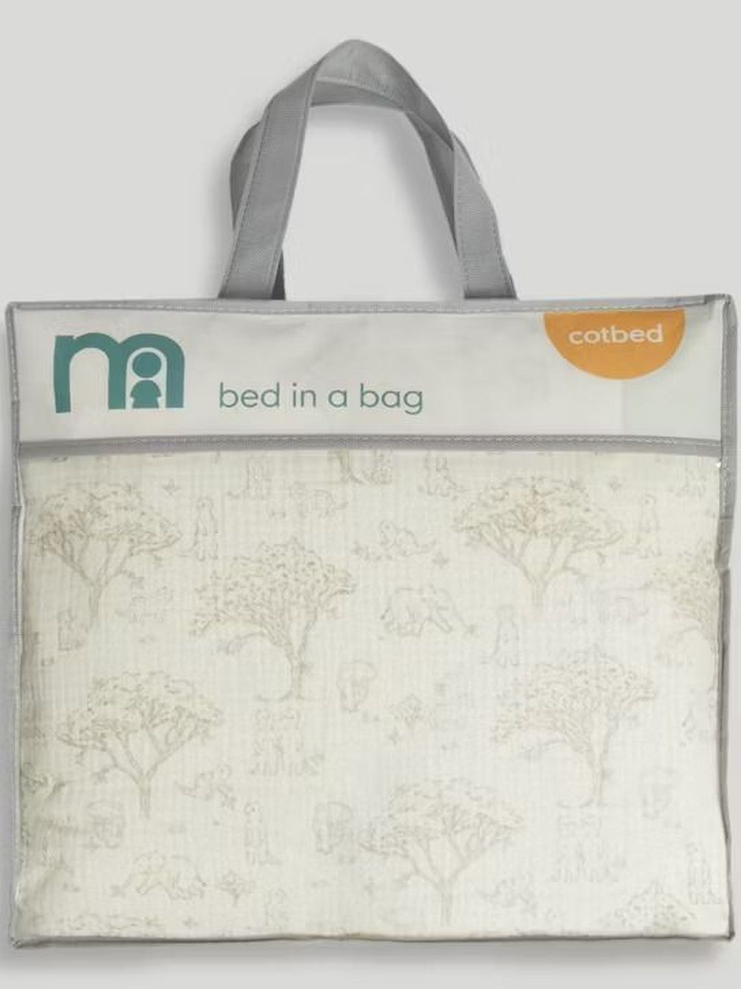 mothercare Cream-Coloured Checked Cotton 3 Piece Crib Regular Bedding Set-picture-52
