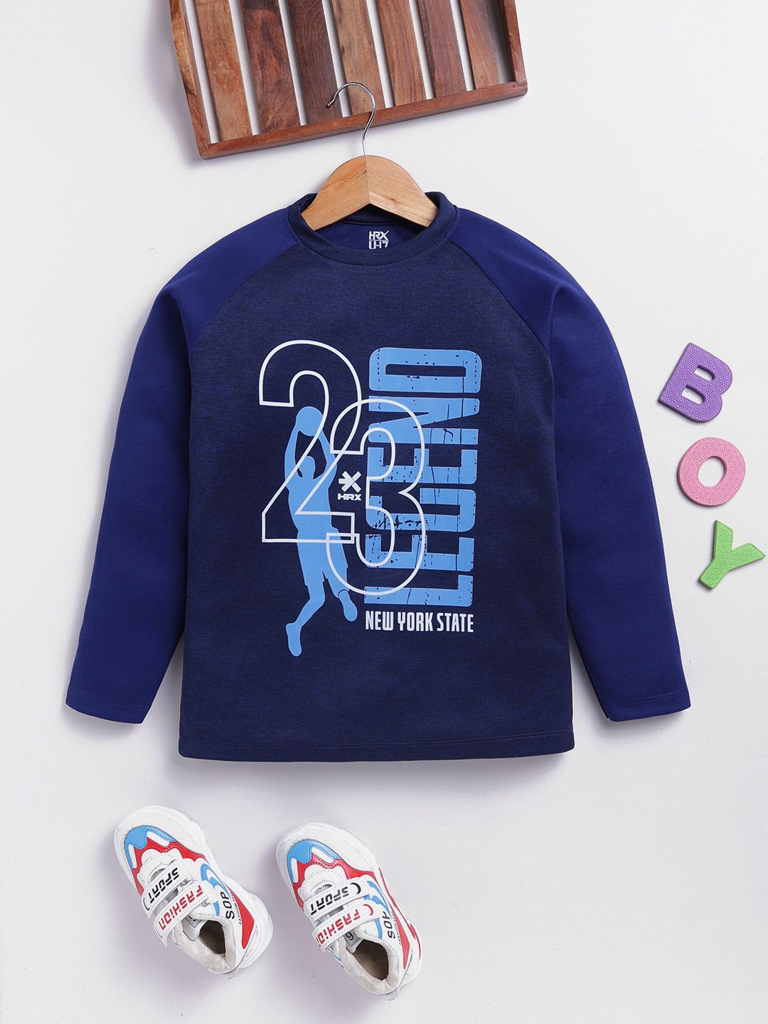 HRX by Hrithik Roshan Boys Printed Rapid-Dry Sports T-shirt-picture-24