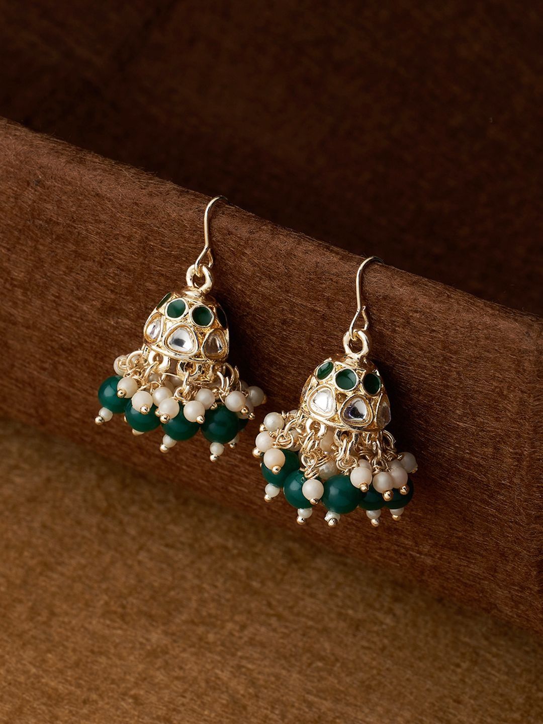 Forever Glam by Pantaloons Dome Shaped Jhumkas Earrings-picture-17