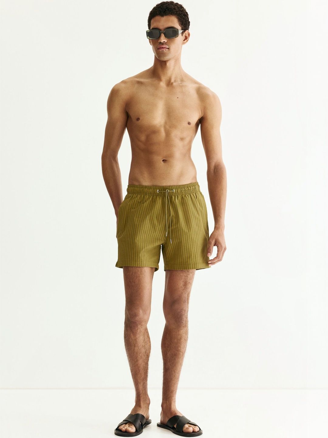 H&M Seersucker Swim Shorts