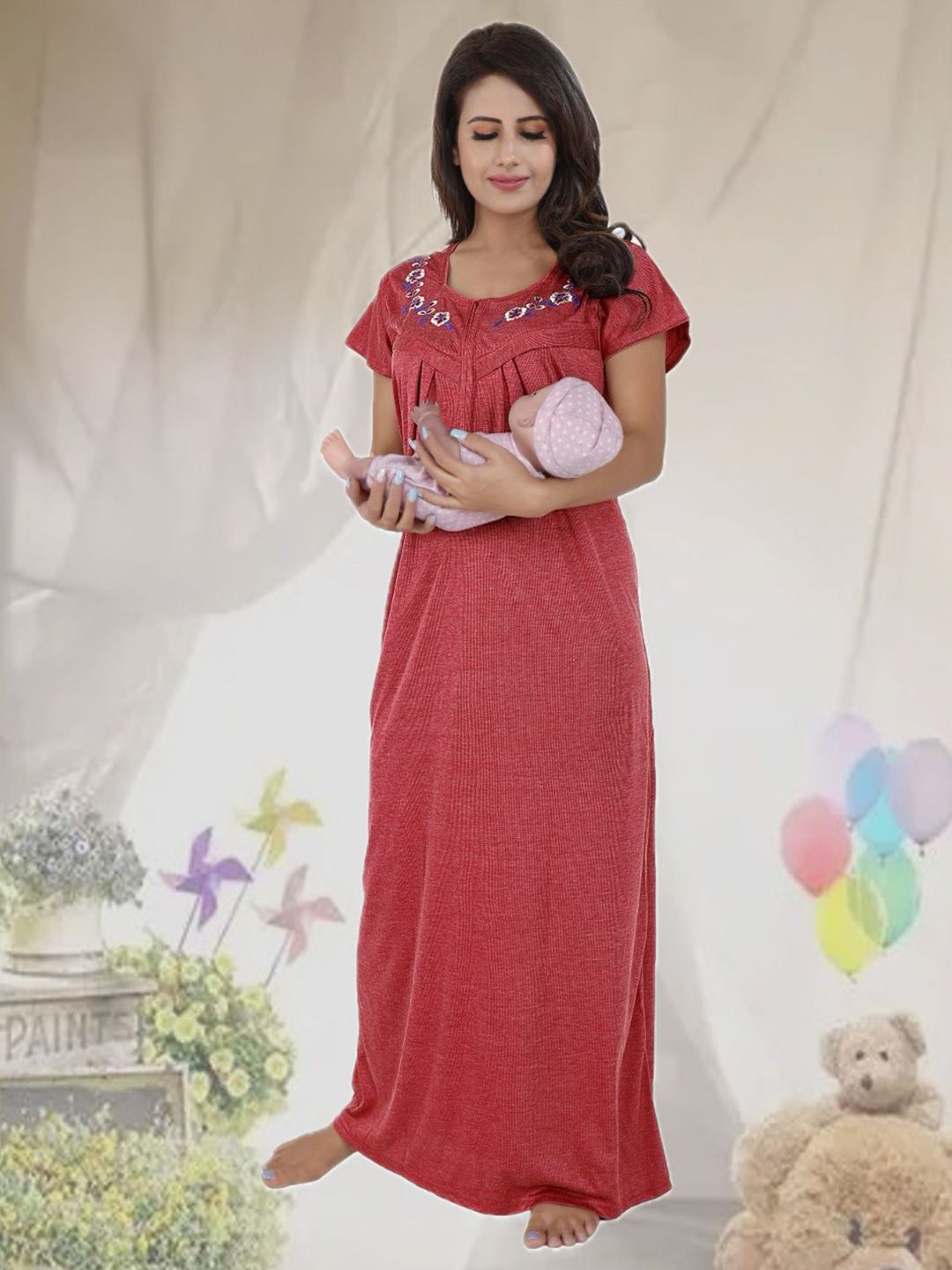 ANKONA Embroidered Maxi Nightdress-picture-33