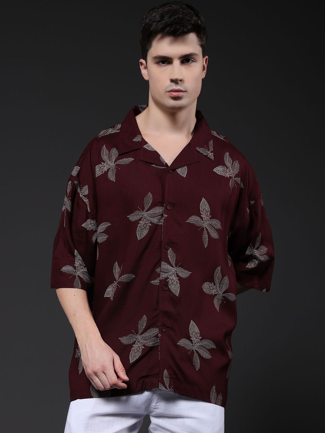 PRONK Men Standard Floral Printed Casual Shirt-picture-13