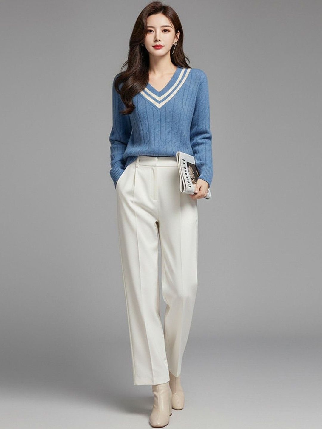 HERE&NOW Women Cable Knit Pullover-picture-44