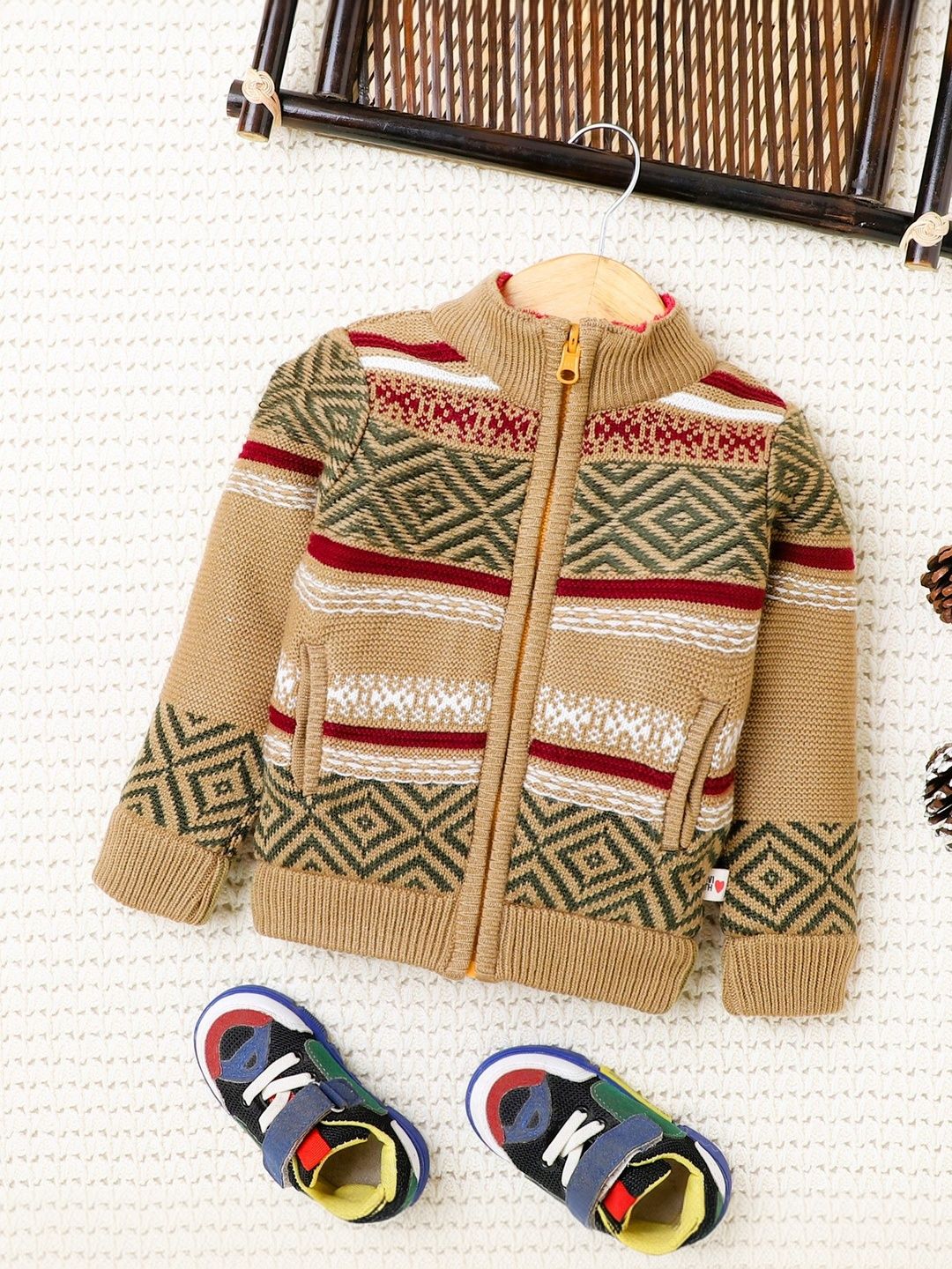 Yellow Apple Boys Printed Pullover-image-29