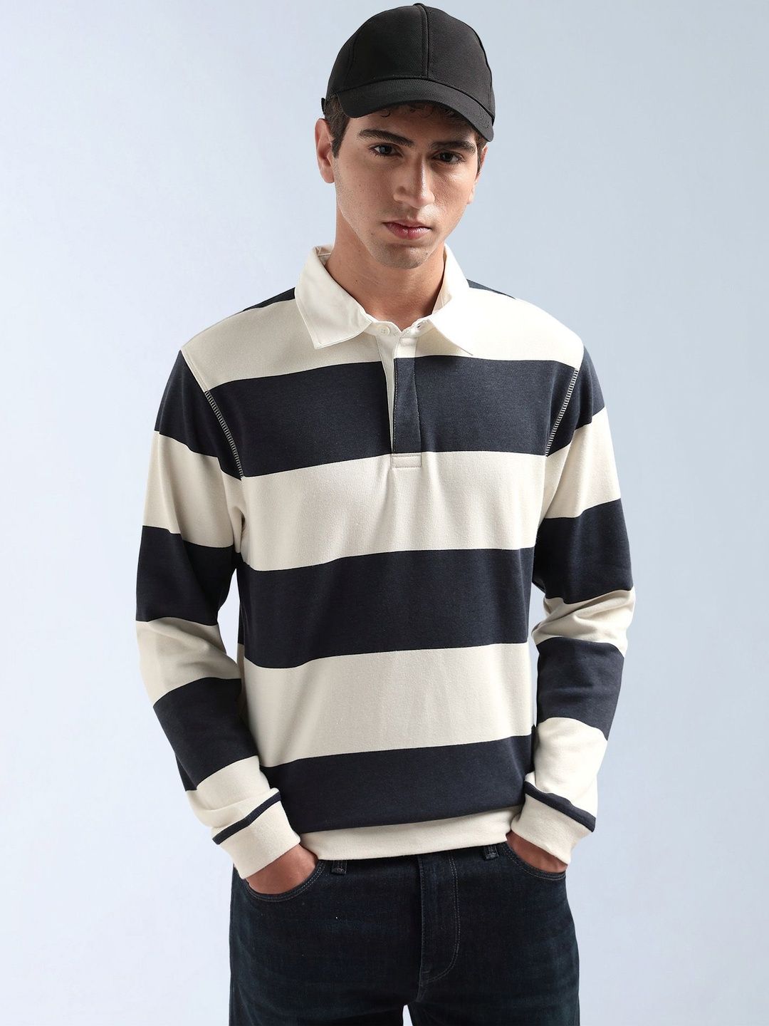 Flying Machine Men Striped Sweatshirt-picture-35