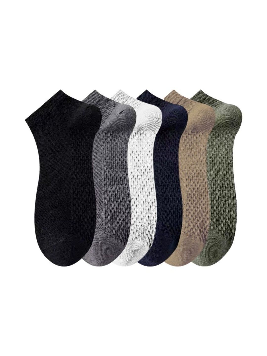 The Tie Hub Pack Of 6 Pure Cotton Ankle-Length Socks-picture-23