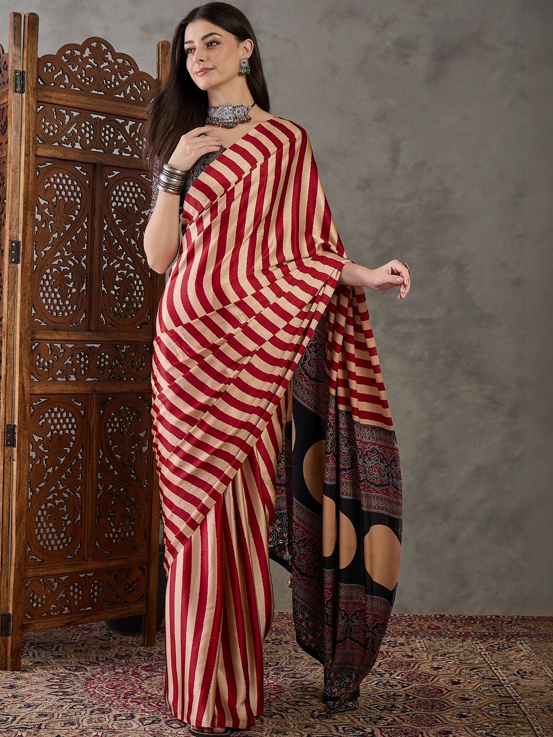 KALINI Striped Silk Blend Saree-picture-58