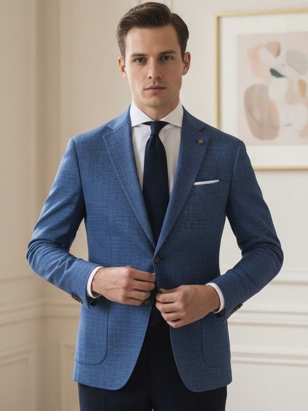 INVICTUS Notched Lapel Long Sleeves Single Breasted Blazer-picture-56
