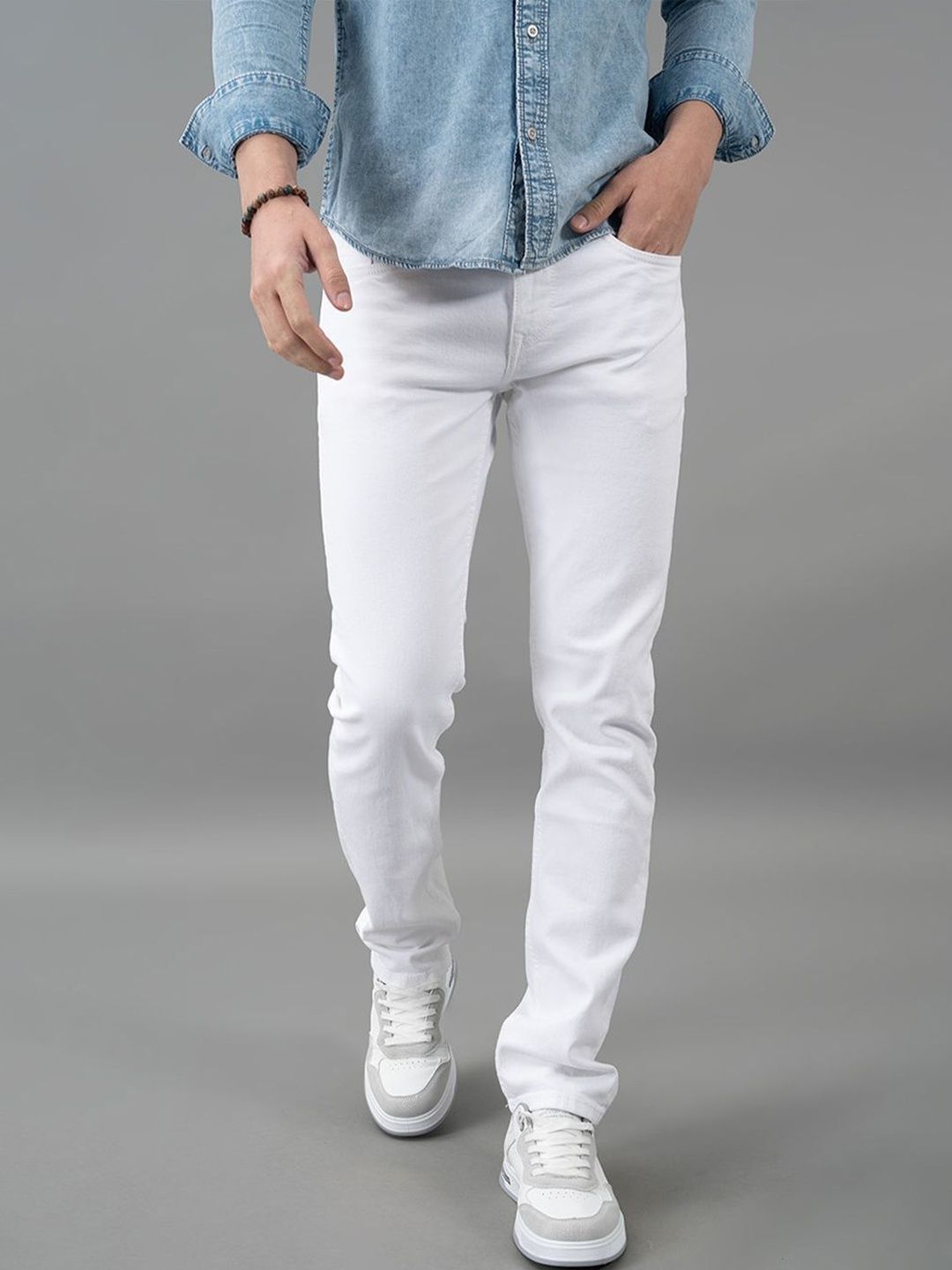 Rookies Men Straight Fit Mid-Rise Stretchable Jeans-picture-3