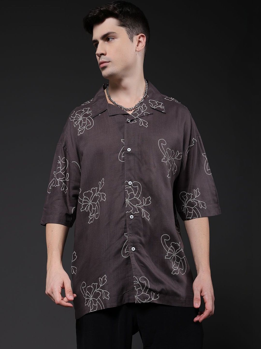 PRONK Men Standard Floral Printed Casual Shirt-picture-12