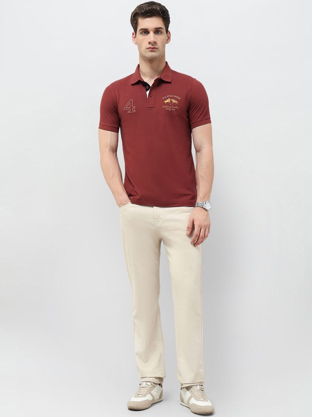 U.S. Polo Assn. Men Brand Logo Printed Polo Collar T-shirt-picture-39