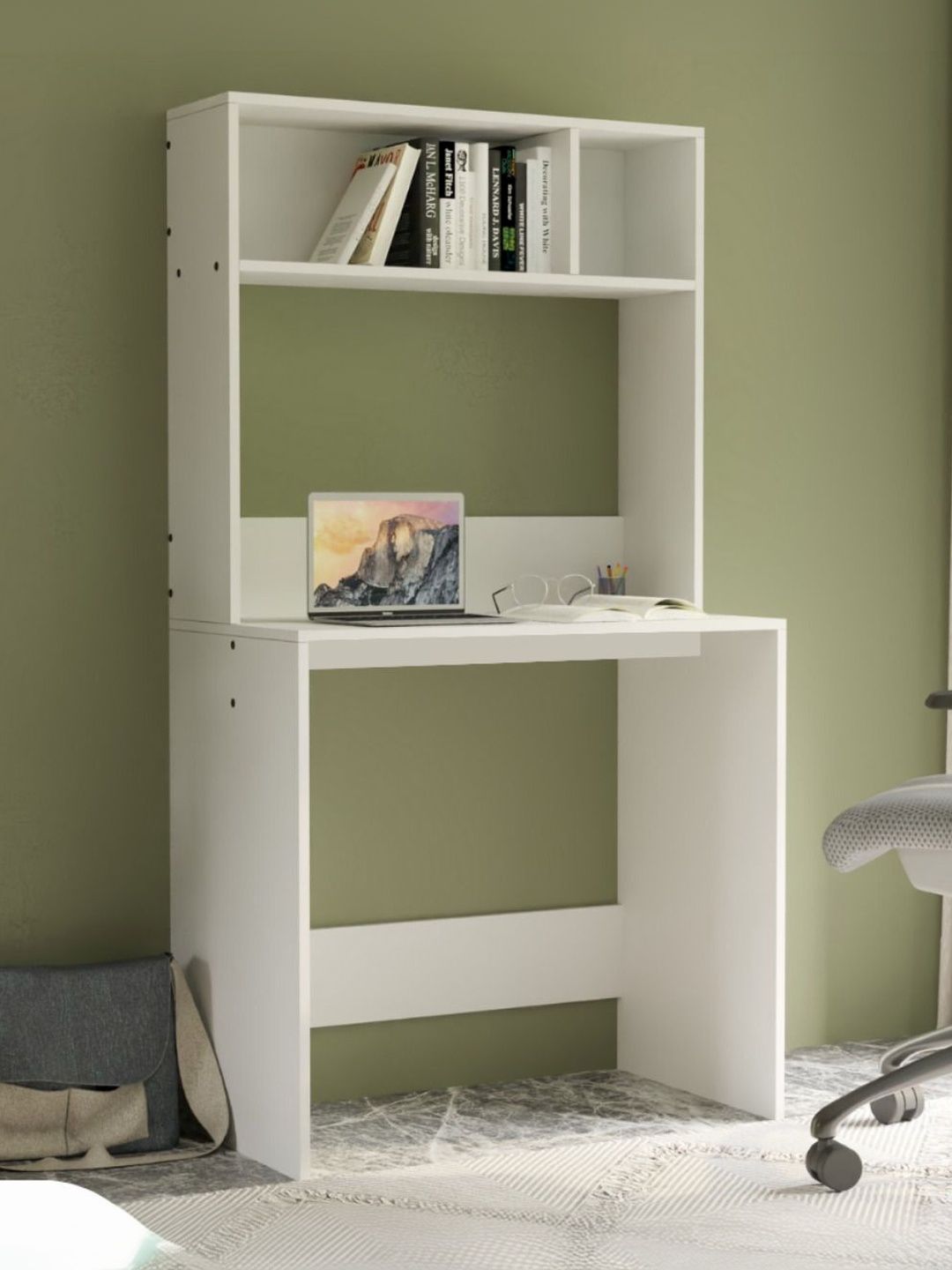 neuspace White Engineered Wood Study Table