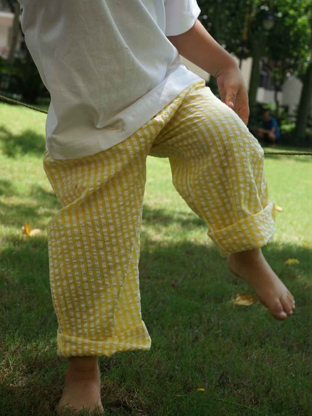 Gozi Kids Checked Mid-Rise Lounge Pants