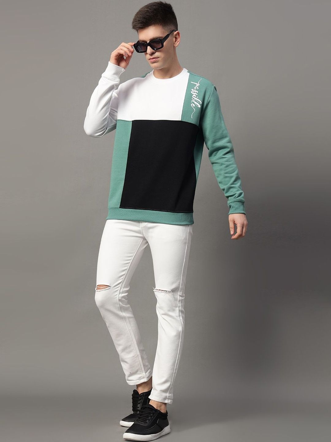 GET GOLF Men Colourblocked Sweatshirt-picture-30