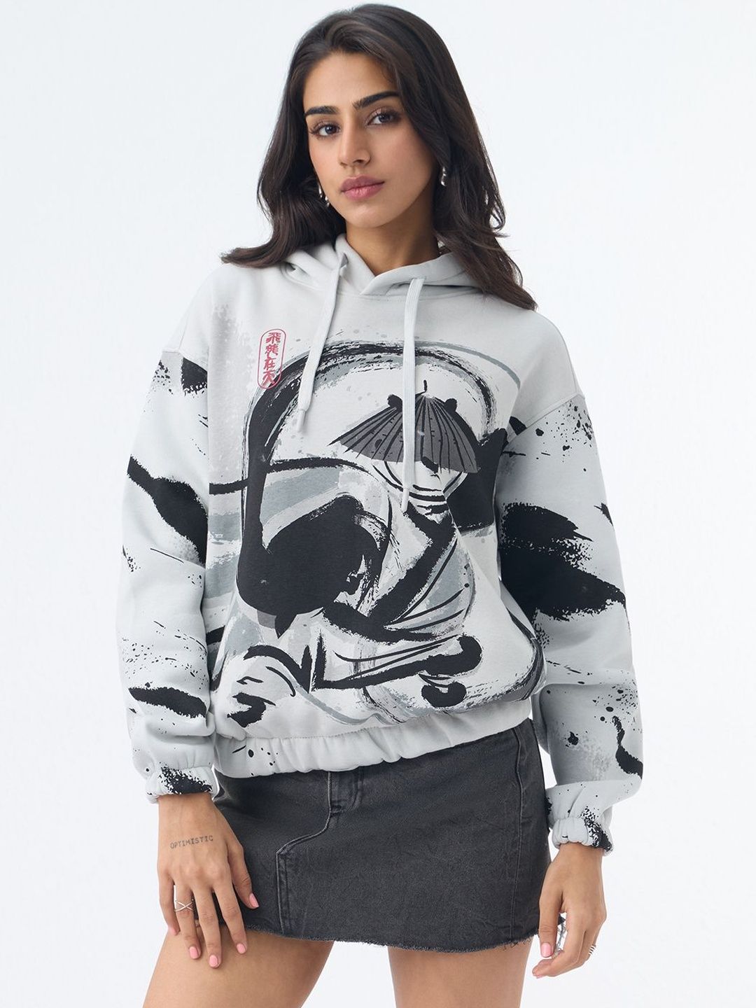 The Souled Store Women Printed Hooded Sweatshirt-picture-35