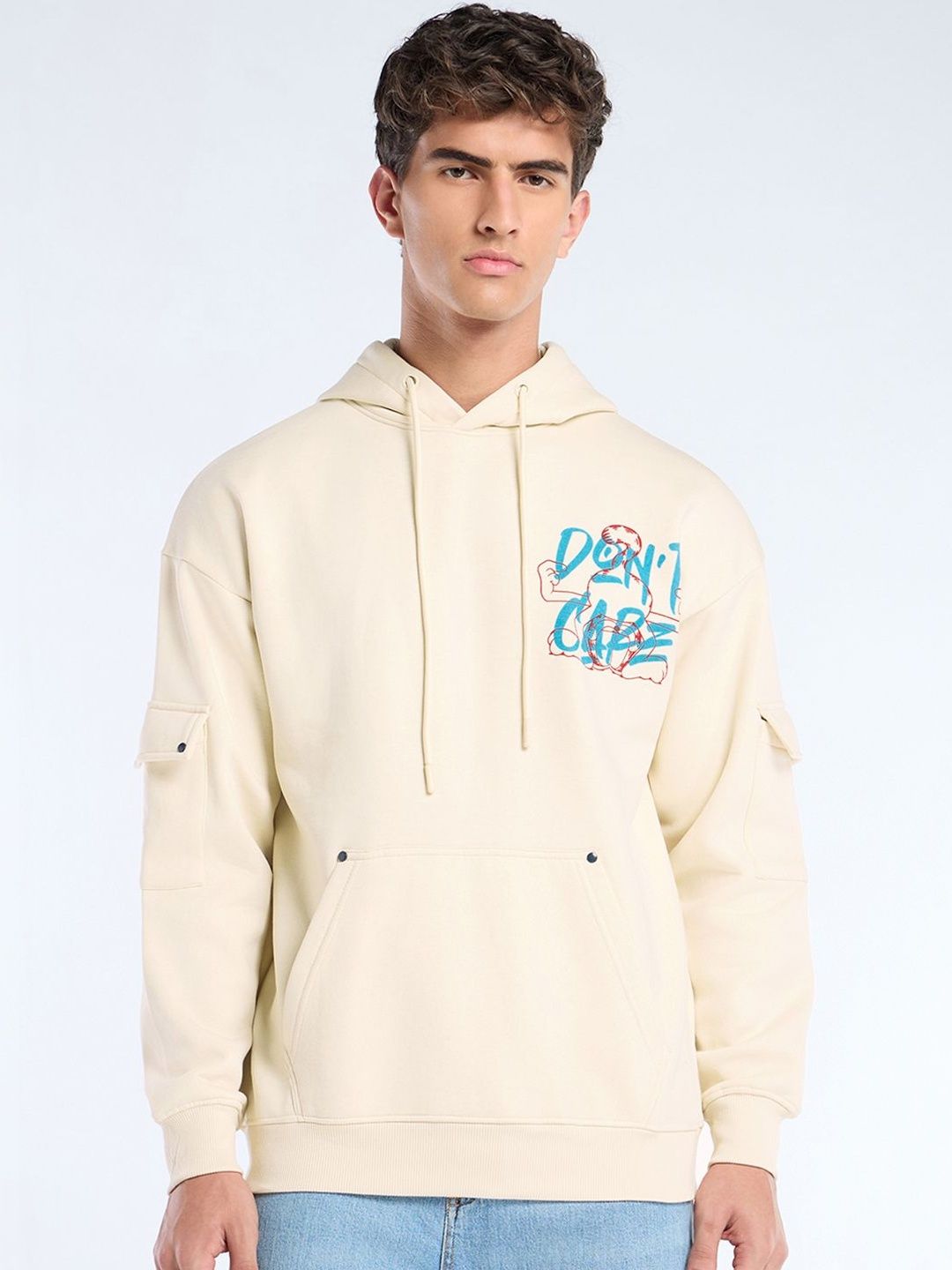 Bewakoof Heavy Duty Men Printed Hooded Sweatshirt-picture-28