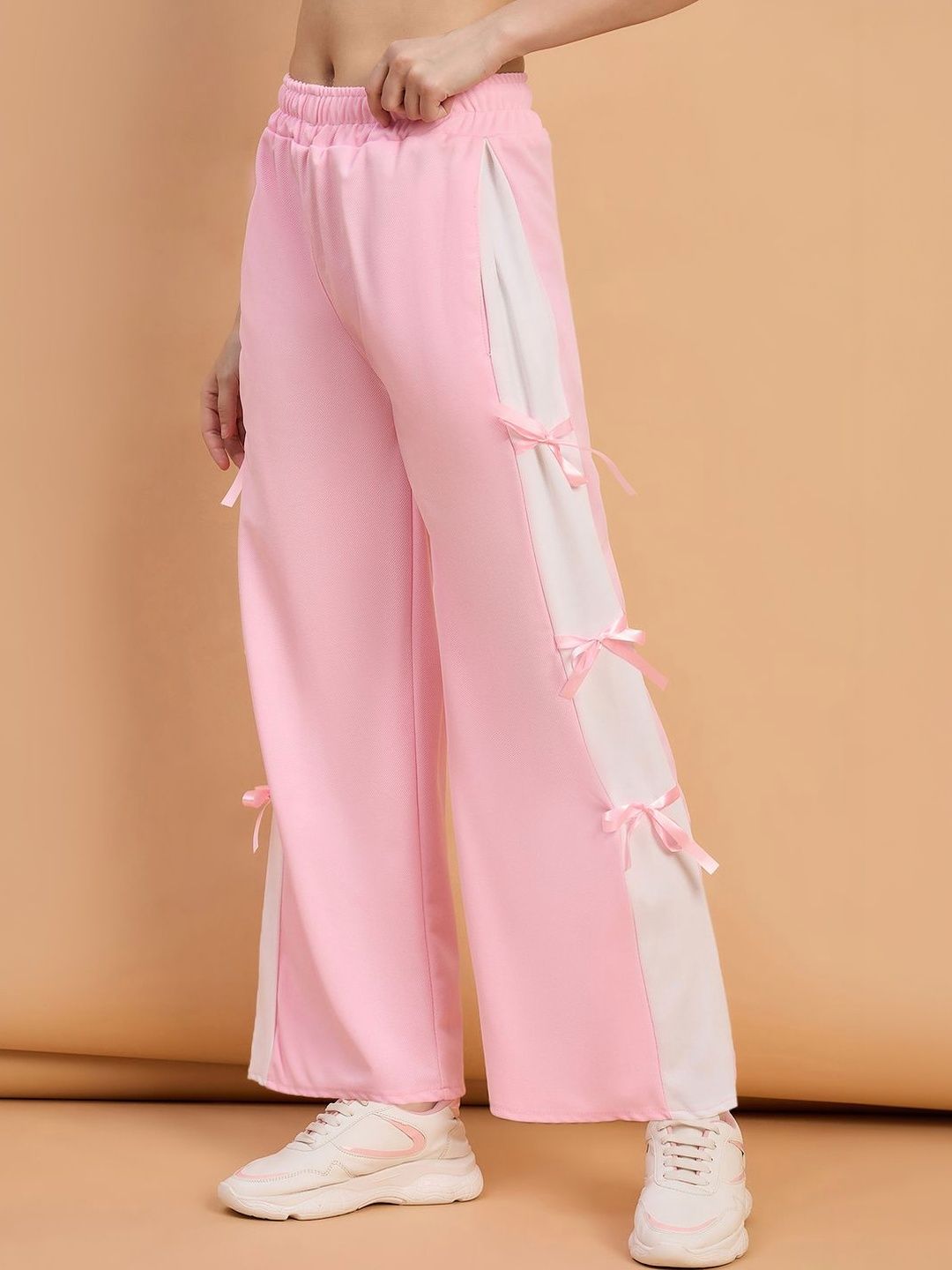 QIOA Women Comfort Straight Fit High-Rise Easy Wash Trousers-picture-33