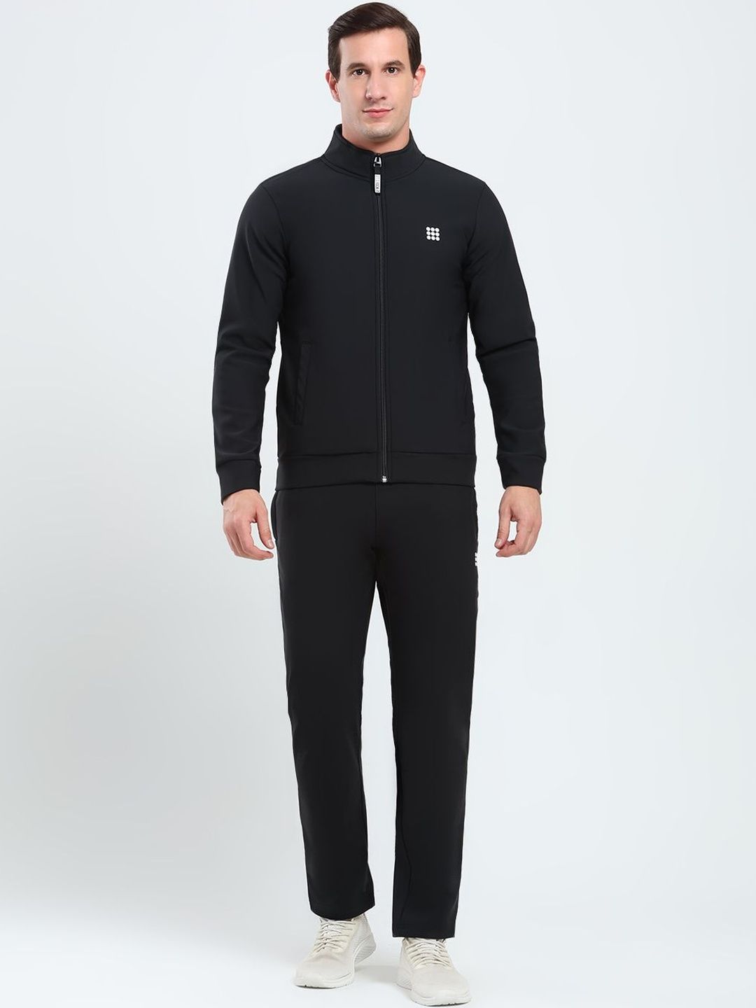 rock.it Men Solid Mock Collar Tracksuit-image-9